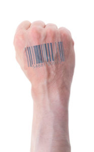 barcode tattoo right hand
