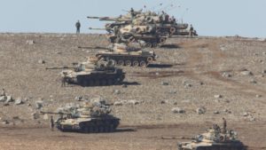 Turkey tanks on Syria border