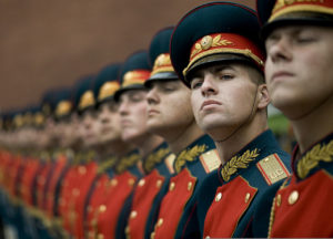 Russian military guard soldier