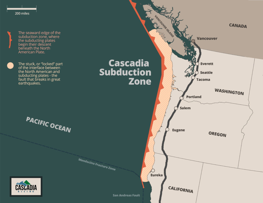 Cascadia subduction earthquake zone map - Signs Of The Last Days